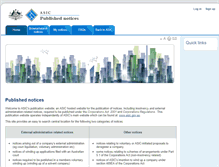 Tablet Screenshot of insolvencynotices.asic.gov.au
